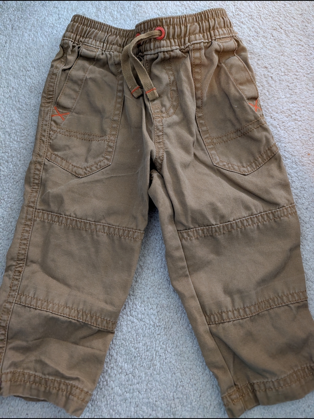 Tea Size 9-12 Month Elastic-Waist Khakis Pants